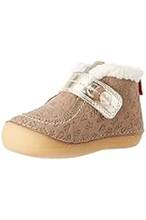 Kickers So Schuss, Oxford Plano Niñas, Gris Pardo Oro fantasía, 23 EU