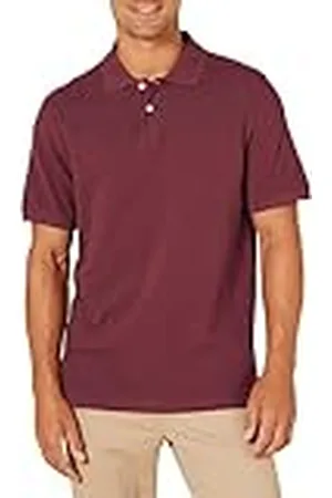 Amazon Polo de Piqué de Algodón de Ajuste Entallado Hombre, , XXL