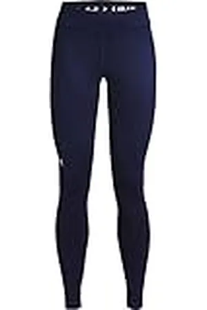 Under Armour Coldgear Authentic Mallas, Mujer, Azul (Midnight Navy/White-410), S