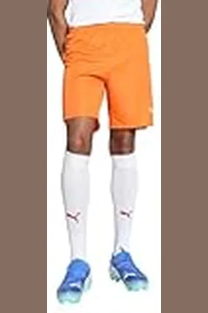 PUMA TeamGOAL Shorts, Pantalones Cortos de Punto Adultos Unisex, Rickie Orange- White, 705752