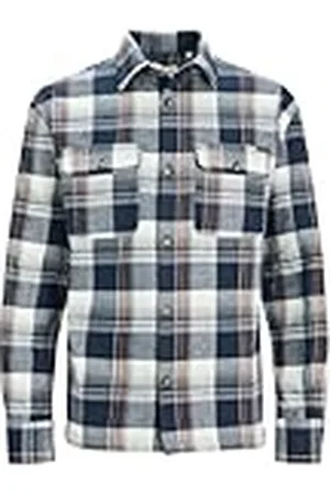 JACK & JONES Jjdarren Frannel Check Overshirt LS Jnr Camisa, , 152 para Niños