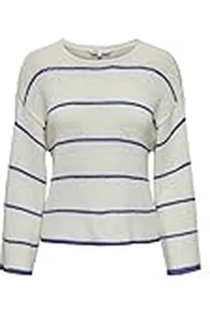 ONLY Onlgeena 7/8 Stripe O-Neck Knt Nca, , XS para Mujer