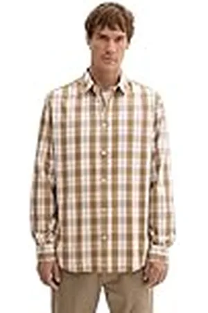 TOM TAILOR 1044704 Camisa Regular Fit a Cuadros, , M Hombres