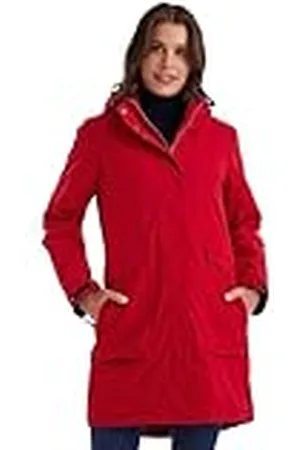 Killtec Mujer Parka/abrigo impermeable con capucha con cremallera Damen Funktionsparka, rot, 44, 43284-000