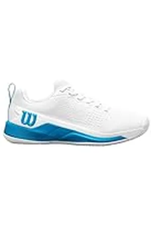 Wilson Rush Pro 4.5 OZ, Zapatillas de Tenis Hombre, White/White/Atomic Blue, 44 EU