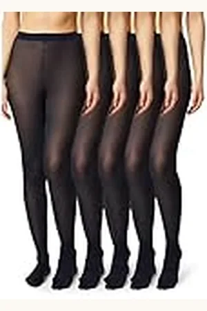 FM London Mallas para mujer paquete de 5 - Cómodas mallas para mujer con diseño elástico, , L