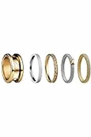 Bering Juego de anillos intercambiables para mujer en plata y oro con el exclusivo sistema Twist & Change, Symphony-Set-E