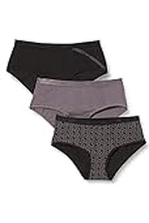 Dim Les Pockets Coton Boxer X3, Negro/Gris, M (FR 42) (Pack de 3) para Mujer