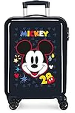 Disney Mickey Get Moving Maleta de cabina Azul 38x55x20 cms Rígida ABS Cierre de combinación lateral 34L 2 kgs 4 Ruedas dobles Equipaje de Mano