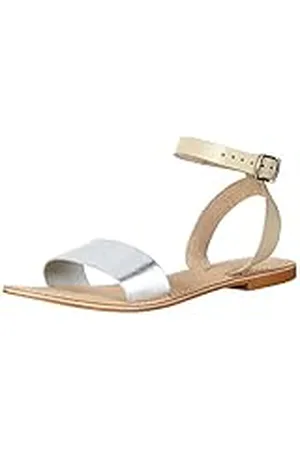 VERO MODA Sandalias de Piel Vmstine, Correa para el Tobillo Mujer, , 37 EU