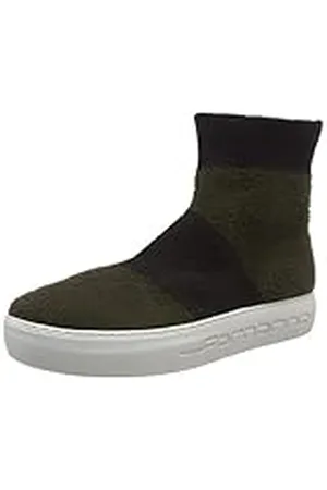 Fornarina Zapatillas Altas Mujer, Multicolor (Yuma4 Kaki/Black), 38 EU