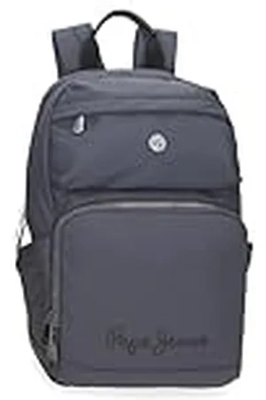 Pepe Jeans Corin Mochila para Portátil Portátil 13,3 pulgadas Gris 25x37x10 cms Poliéster y PU 9,25L by Joumma Bags