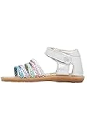 Naturino Rubino-Sandalias de Piel laminada, Plateado-Rosa 25