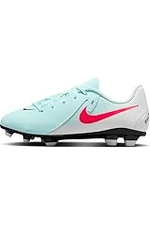 Nike Jr. Phantom GX II Club FG/MG, Zapatillas de fútbol, Mint/Atomic Red/Off Noir, 32 EU