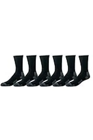 Amazon Cómodos Calcetines Deportivos de Caña Media de Algodón de Alto Rendimiento, Acolchados y Transpirables Hombre, 6 Pares, , 41-45
