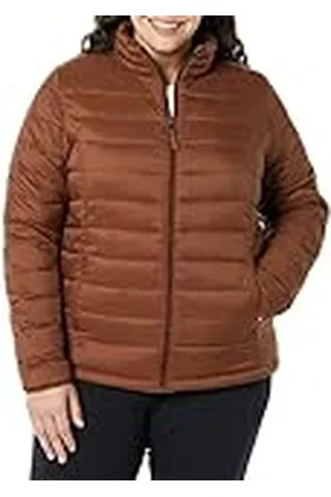 Amazon Chaqueta Acolchada Ligera de Manga Larga, Plegable, Resistente a la Lluvia (Disponible en Tallas Grandes) Mujer, , XL