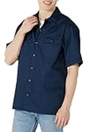 Amazon Camisa de Trabajo de Manga Corta Resistente a Las Manchas y Arrugas Hombre, , M