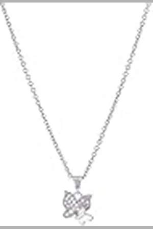 Prinzessin Lillifee Collar con colgante de plata de ley 925 collar de niña, con circonita sintética, 35+3 cm, plata, mariposa, viene en caja de regalo de joyería, 2021103