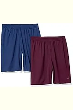 Amazon Pantalón Corto Holgado, técnico y de Estilo Deportivo (Disponible en Tallas Grandes y Largos Especiales) Hombre, Pack de 2, , L