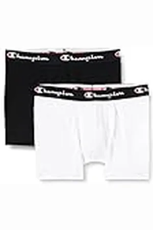 Champion Core Trunk X2 Ropa Interior de Hombres, Multicolor (Blanco y Negro), M (Pack de 2)