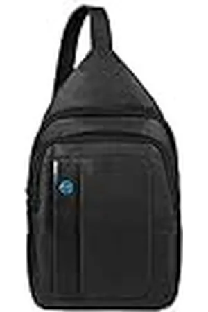 Piquadro P16, Bolso Bandolera de Piel y Tejido