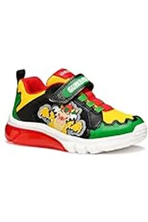 Geox J CIBERDRON Boy E, Zapatillas, Green/Red, 34 EU