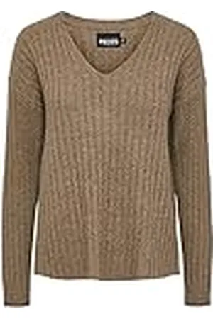 Pieces® Pccava Rib LS-Punto Reversible Suter Pulver, , XS para Mujer