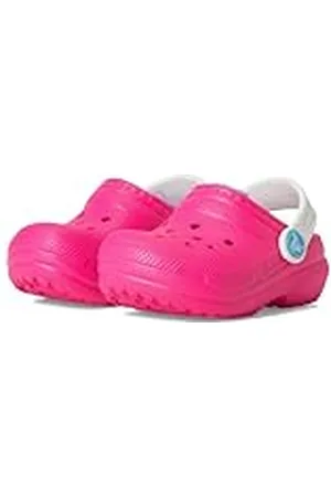 Crocs Unisex Niño Classic Lined Clog T Zueco, Pink Crush/Multi, 27/28 EU