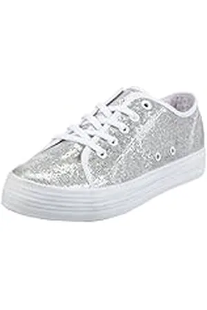 QS by s.Oliver Casual - Zapatillas de Lona niña, Color Plata, Talla 39