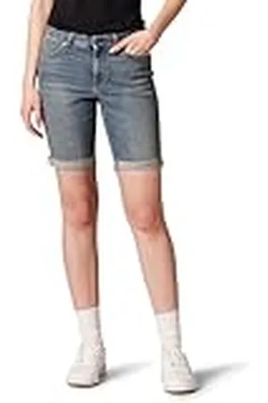Amazon Bermudas de Tela Vaquera de Corte Ajustado De 23 cm Mujer, , 40