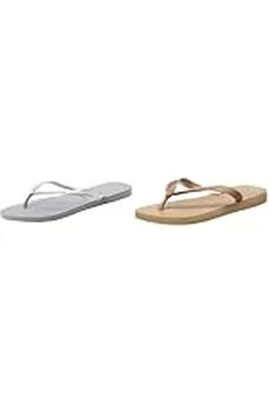 Havaianas Slim, Chanclas Mujer, Grey Steel, 37/38 EU Top Tiras, Chanclas para Mujer, Dorado (Rose Gold), 37/38 EU