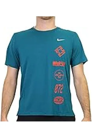 Nike DF Miler Top WR Gx Camiseta para hombre, Geode Teal/Team Naranja/Reflect, FR: M (talla fabricante: M)