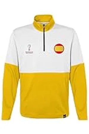 FIFA Sudadera Oficial de la Copa del Mundo 2022 con Cremallera de 1/4 para Hombre, Cierre de un Cuarto de España (Paquete de 1)