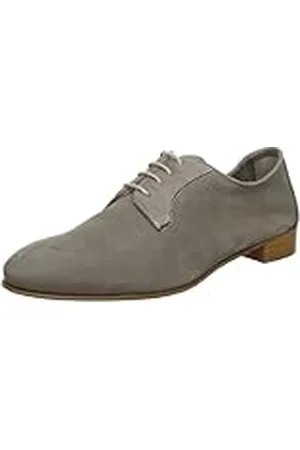 Accatino 850169 - Zapatos de Cordones de Cuero para Mujer, Color Gris, Talla 41.5