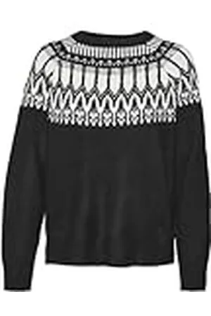 VERO MODA Vmsimone LS Nordic Pullover Ga Rep Boo Jersey de Punto, /Detalle: w. Abedul, XL para Mujer