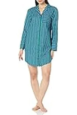 Amazon Camisón de Franela con Cuello Solapa (Disponible en Tallas Grandes) Mujer, , XS