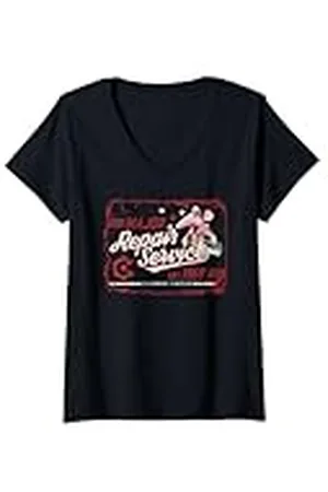 Clangers Mujer Major Clanger Servicio de Reparación Est 1969 Retro Camiseta Cuello V