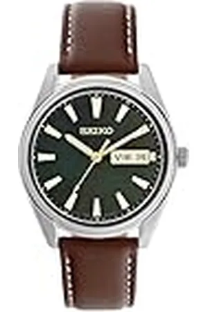 Seiko Reloj Término análogo para Hombre de Cuarzo con Correa en Cuero SUR449P1