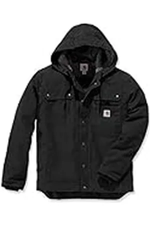 Carhartt Hombre, Chaqueta Utilitaria En Lona De Algodón Con Efecto Desgastado, Forro De Peluche, Ajuste Ligeramente Holgado, , S