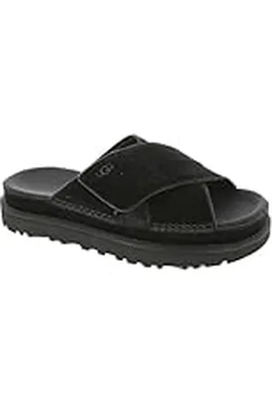 UGG Goldenstar Cross Slide, Sandalia Mujer, Black, 42 EU