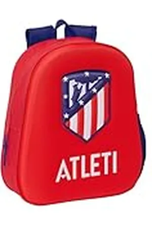 Safta ATLÉTICO DE MADRID - Mochila Escolar, con Diseño 3D, Adaptable a Carro, Ideal para Niños de Diferentes Edades, Cómoda y Versátil, Calidad y Resistencia, 27x10x33 cm, Color