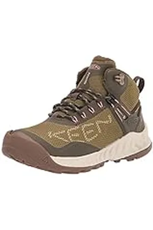 Keen NXIS EVO Mid Waterproof, Hiking Boots Mujer, Olive Drab/Birch, 38 EU