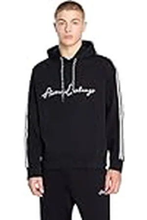 Armani Exchange Bonded Cotton Signature Logo Hoodie Sweatshirt Sudadera con Capucha, , S para Hombre