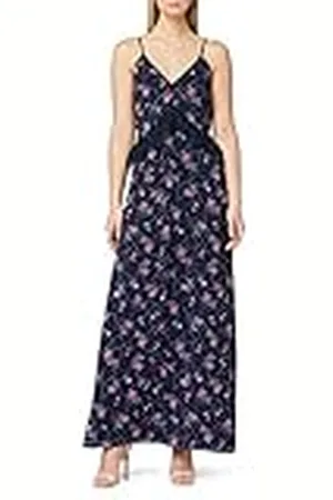 TRUTH & FABLE Marca Amazon - Vestido Largo de Flores Mujer, Multicolor (Multicolour Multicolour), 42, Label: L