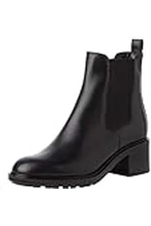 Tamaris Botines Chelsea de Piel para Mujer, Tacón Cuadrado, Cómodos, , 38 EU