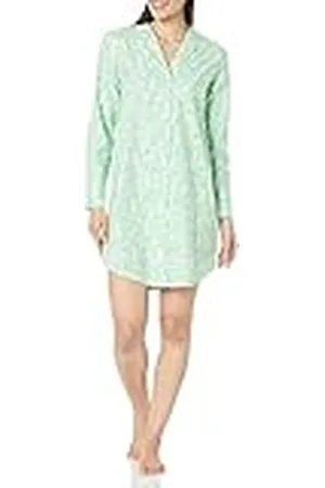 Amazon Camisón de franela con cuello solapa (disponible en tallas grandes) Mujer, , XXL Grande