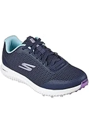 Skechers Womens Shoe-go Golf MAX 2 Fairway 3, Zapatillas Mujer, Malla Azul Marino con Ribete múltiple, 37.5 EU
