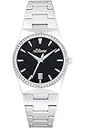 QS by s.Oliver Reloj de pulsera señoras reloj de cuarzo analógico, con brazalete de acero inoxidable, , 5 bar resistente al agua, viene en caja de regalo