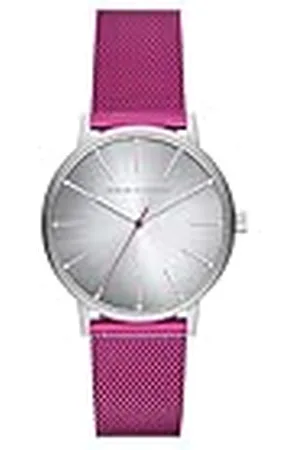 Armani Exchange Reloj Análogico-Digital para Mujer de Automático con Correa en Poliéster