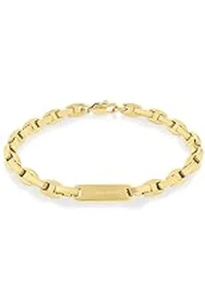 Calvin Klein Pulsera de Cadena para Hombre Colección BOLD METALS en con una Placa Grabada - 35000412